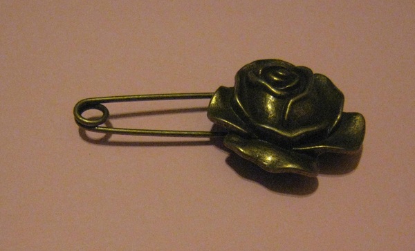 Bronzed Flower Brooch
