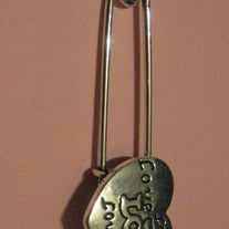 Silvered Heart Brooch