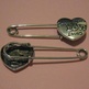 Silvered Heart Brooch - Thumbnail 2