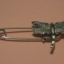 Silvered Dragonfly Brooch