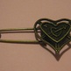 Bronzed Heart Brooch - Thumbnail 1