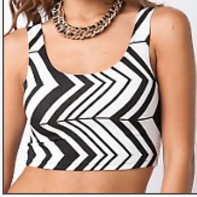 Black & white crop top