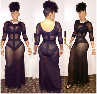 BLACK ILLUSION DRESS