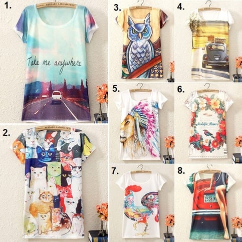 Colorful Print Loose Fit Shirt