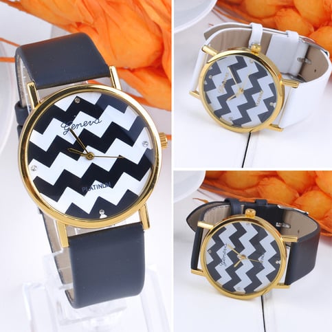 Chevron Analog Quartz Watch