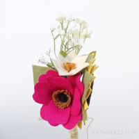 *Ready to Ship* Wild Flower Felt Bouquet - Thumbnail 2