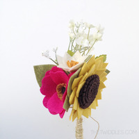 *Ready to Ship* Wild Flower Felt Bouquet - Thumbnail 1