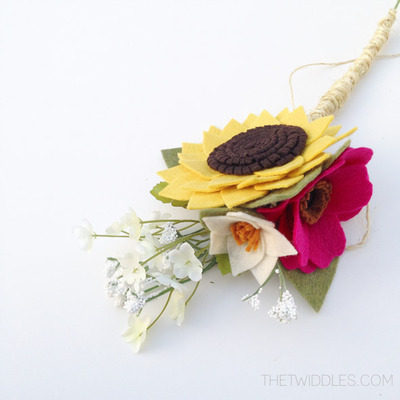 *ready to ship* wild flower felt bouquet