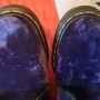 VINTAGE Vegan Purple Crushed Velvet Dr Doc Martens - Hippy - UK 4*EU 37*USL 6-3