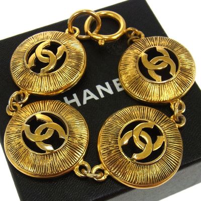 Vintage chanel logo bracelet