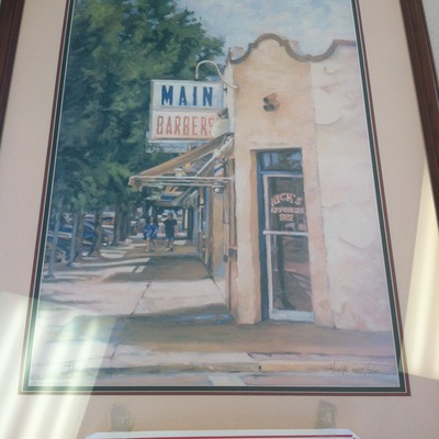 Nick's hamburgers print