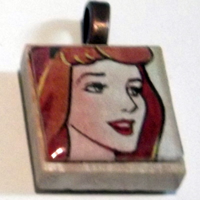 Sleeping beauty scrabble pendant