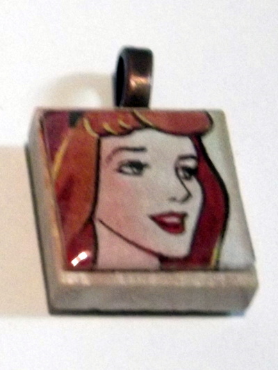 Sleeping beauty scrabble pendant