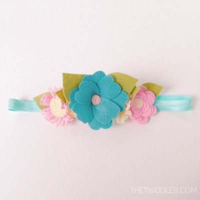 Felt Flower Crown - Blues, Pink & Yellow's (5ct.)