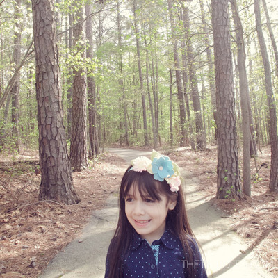 Felt flower crown - blues, pink & yellow's (5ct.)