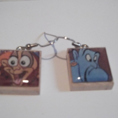 Genie & abu scrabble earrings