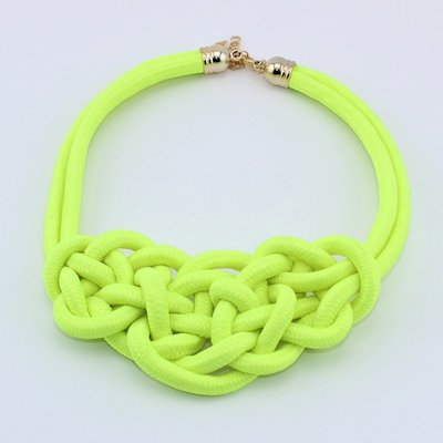 CANDY ROPE LIME GREEN NECKLACE