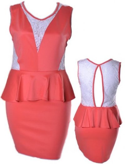 PLUS SIZE PEACHES AND CREAM DRESS