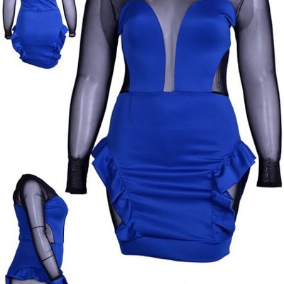 Plus size show stopper mesh dress