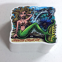 Jimbo Phillips MERMAID full color shaped vinyl sticker - Thumbnail 2