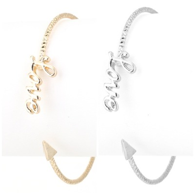 Dainty Etched Love Cuff