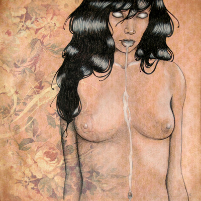 SoulMilk - Original Drawing by Heather Rose