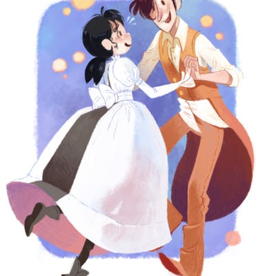 Victorian dance mini print