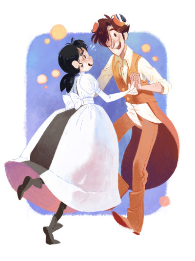 Victorian Dance mini print