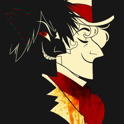 Jekyll and hyde silhouettes large print