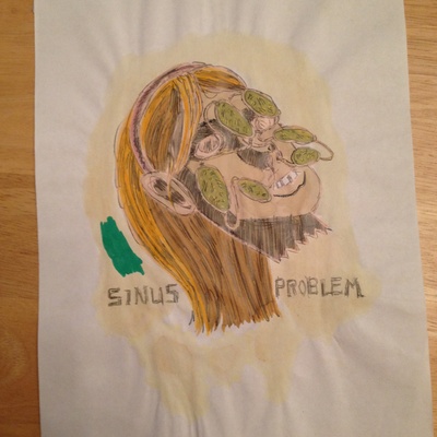 Sinus problem color logo original art