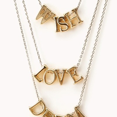 "wish" "love" "dream" necklaces