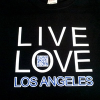 "Live.Love.Los Angeles" QR Code T-Shirt - Thumbnail 1