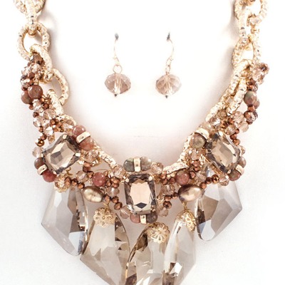 Hanging gardens of babylon statement necklace