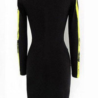 AUTUMN LEAVES O-NECK DRESS - Thumbnail 2