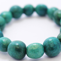 Wooden Bead Bracelet-Teal