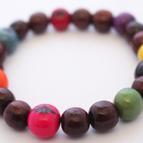 Wooden Bead Bracelet-Multicolor