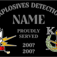 Explosives Detection K-9 Skull kennel tag - Thumbnail 3