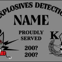 Explosives Detection K-9 Skull kennel tag - Thumbnail 4