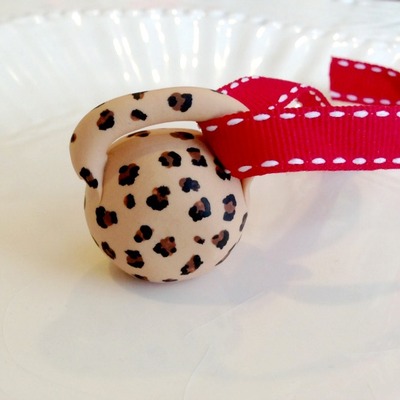 Leopard print kettlebell ornament