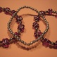 Purple Flower Acrylic Stretch Bracelets - Thumbnail 2