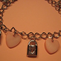 Pink Shell Heart Charm Bracelet