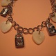 White Shell Heart Charm Bracelet - Thumbnail 1