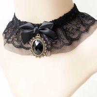 EVENING DRESS PARTY BLACK LACE GOTHIC BRACELET & NECKLACE SETEVENING DRESS PARTY BLACK LACE GOTHIC BRACELET & NECKLACE SET  - Thumbnail 1