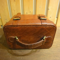 Saddle Leather Makeup Box - Thumbnail 3