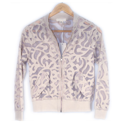 Stand up collar jacket in beige