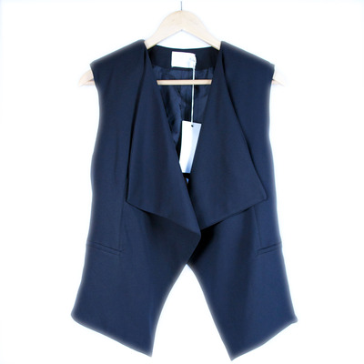 Draped low high vest