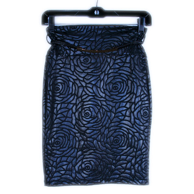 Pencil Skirt with Belt in Black