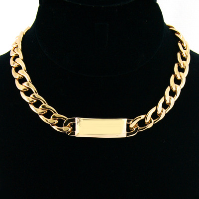 Id celebrity inspired choker necklace (gold)