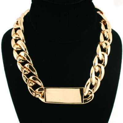 Id celebrity inspired choker large necklace (gold)