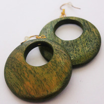 Thick Wooden Hoops-Green